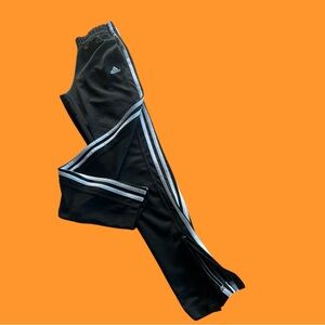 Adidas jogger black white stripes xs